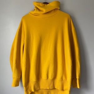 Oversized Yellow Turtleneck Sweater